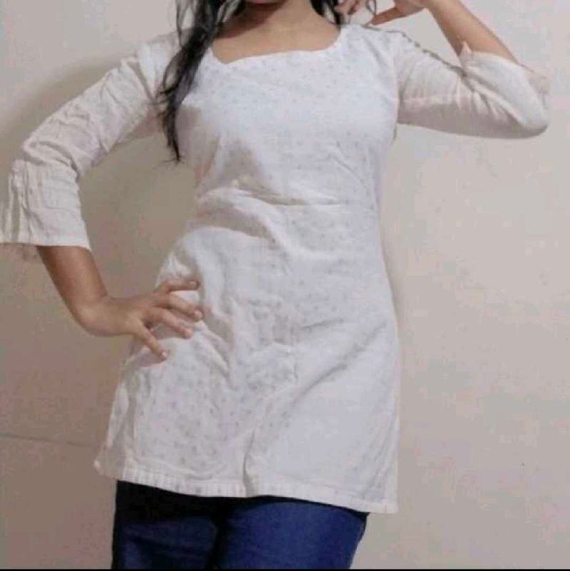 White Cotton Kurta
