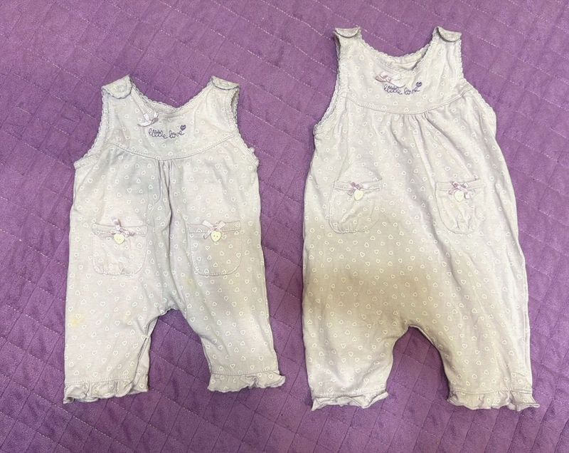 Set Of 2 Unisex New 3-6 Months Baby Romper
