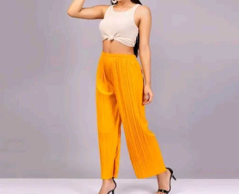 Stylish Mustard Yellow Pants, palazzo