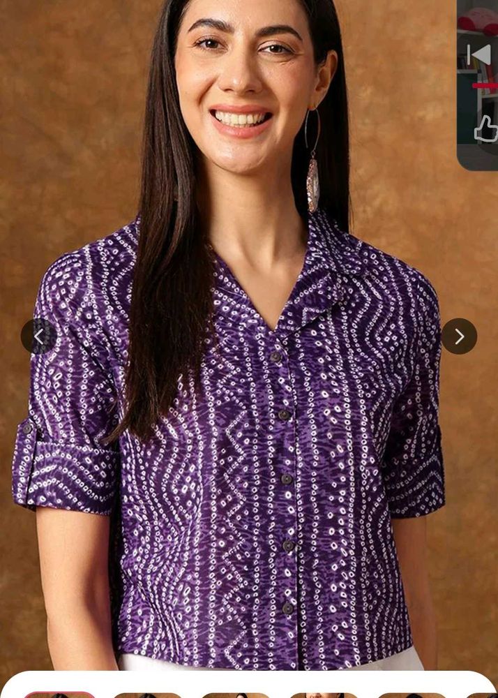 Stylish Purple Printed Top