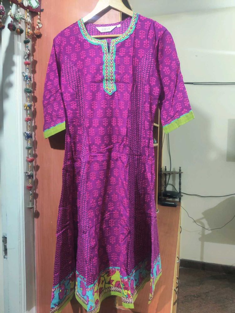 Biba Multicolored Anarkali Suit Set