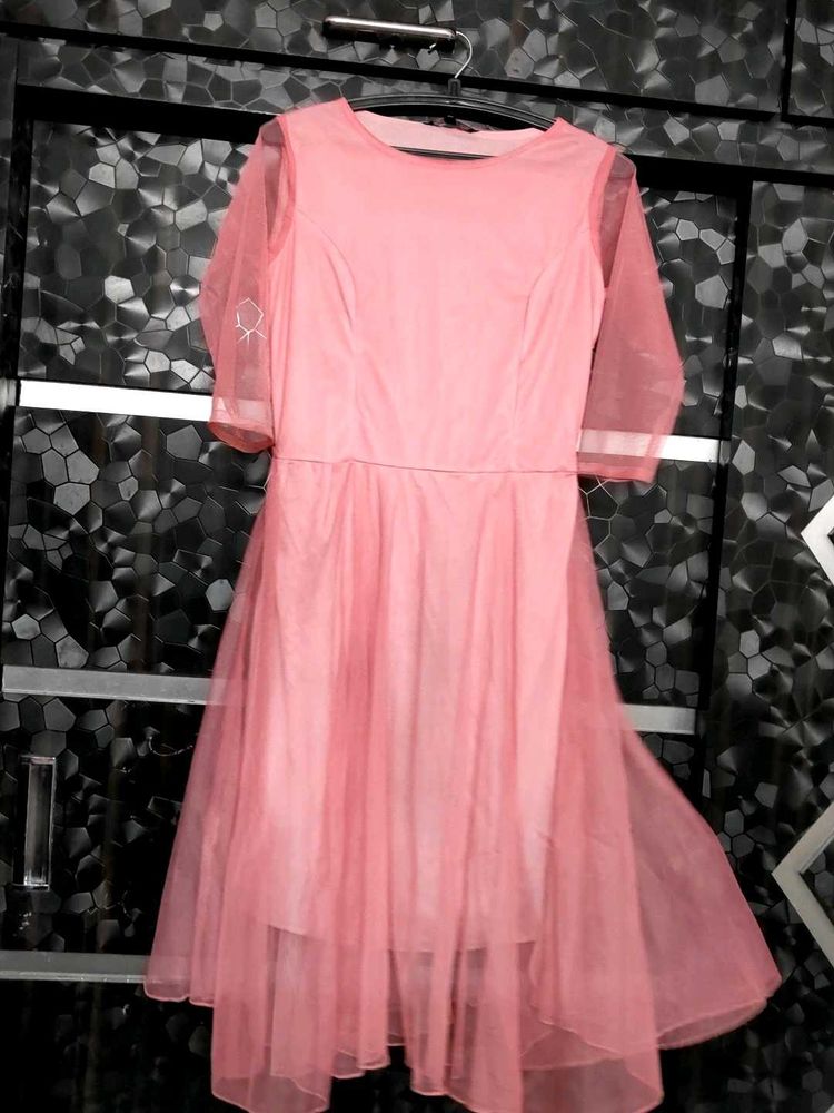 Pink layered dress