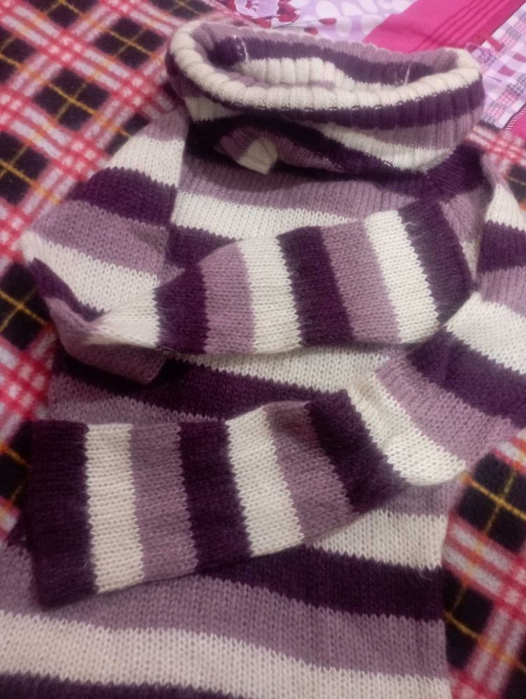 Striped Turtleneck Sweater