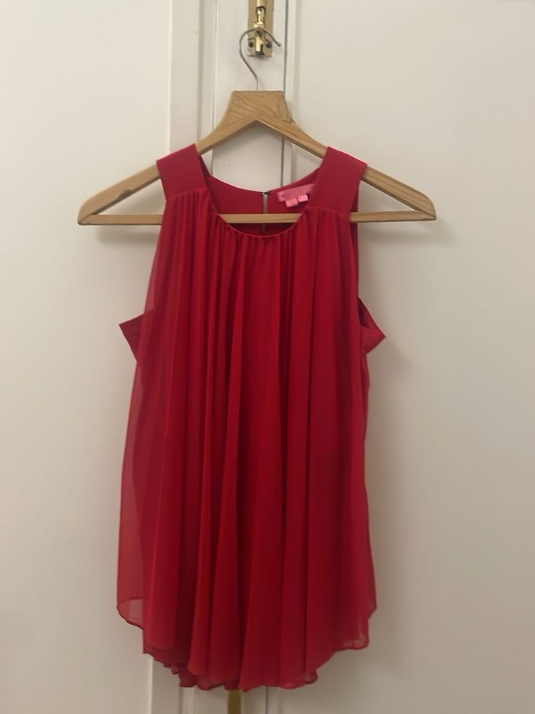 Brand new,  Red Fancy Top, Sleeveless medium