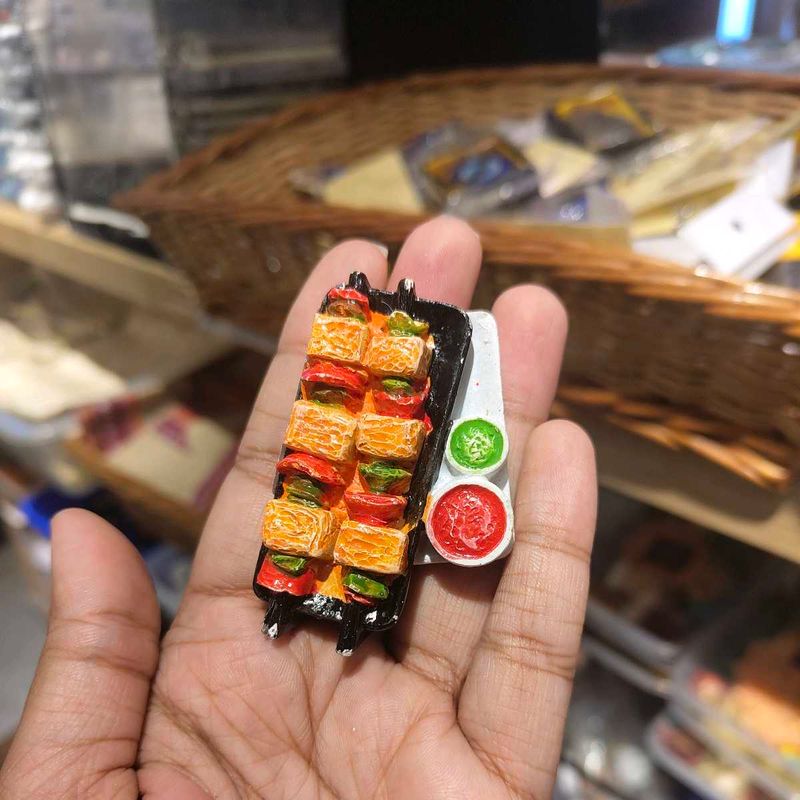 Tikka Skewer Ceramic Fridge Magnet