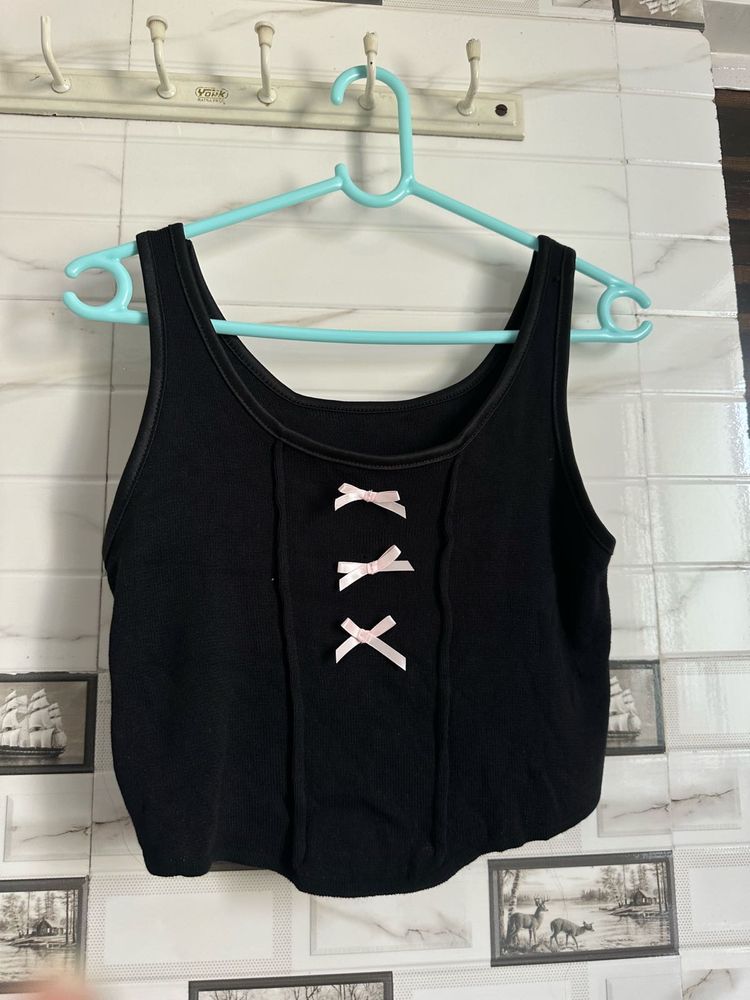 Cute Black Corset Top