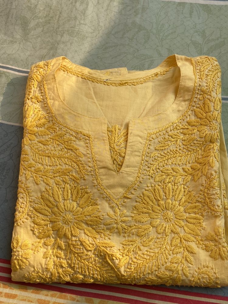 Pure Cotton Lucknowi Kurti