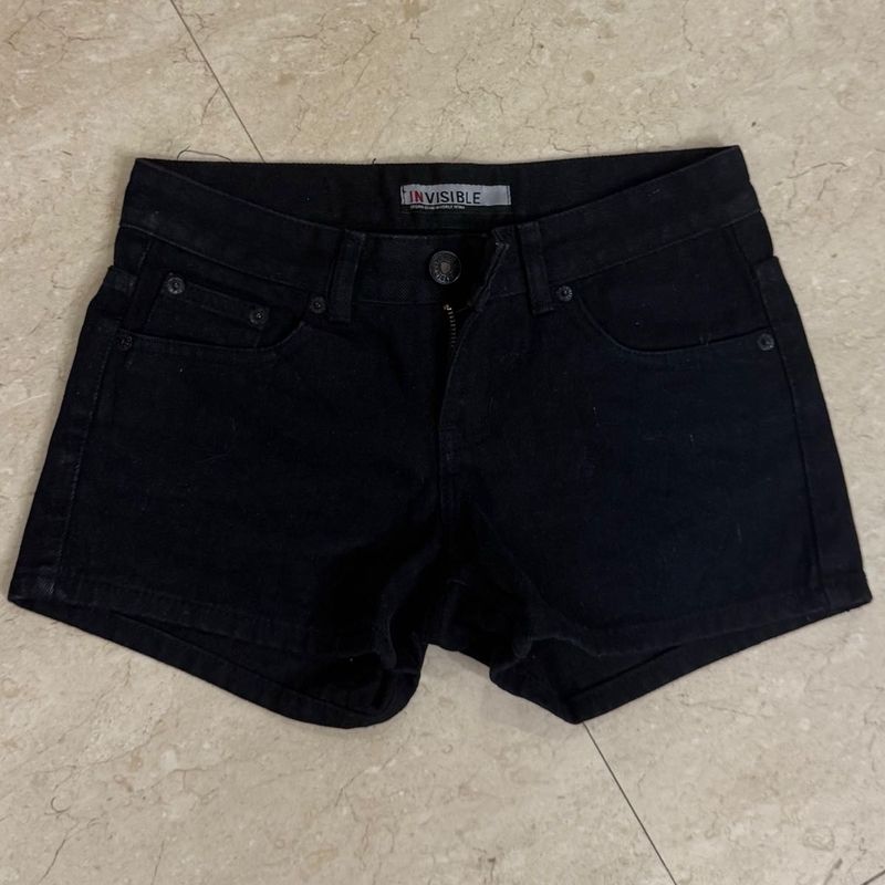 Black Denim Shorts