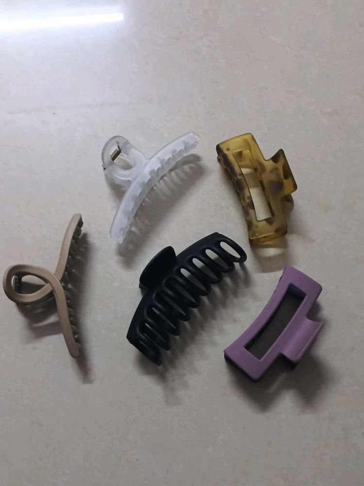 Stylish large size Hair Claw Clips - Set of 5