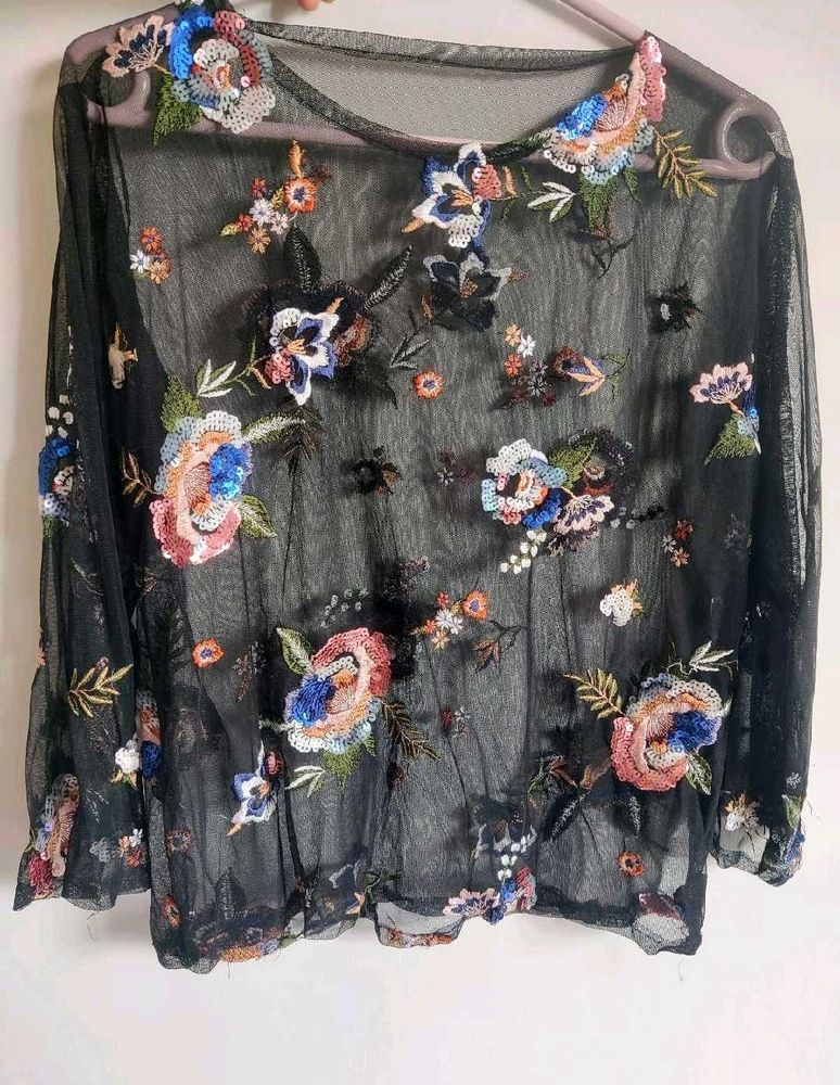 Floral Embroidered Top