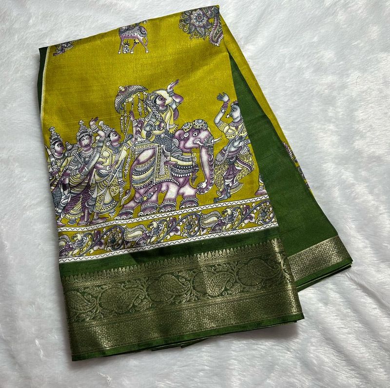 Elegant Green Art Silk Saree