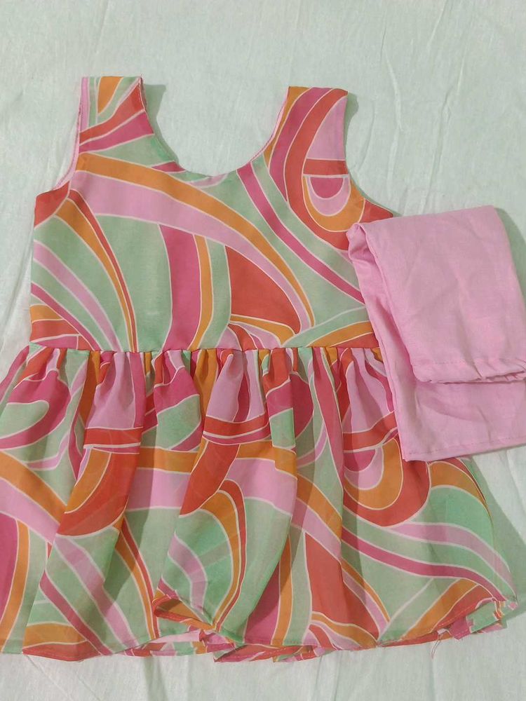 Girls&#39; Ethnic Top and Bottom Set
