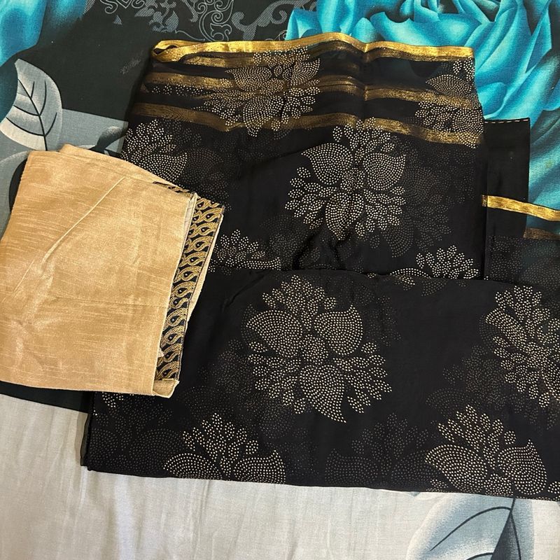 Light Weight Black Saree