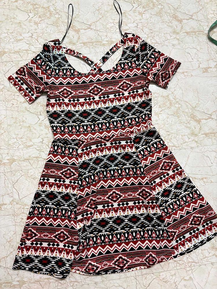 Patterned Casual Dress..
