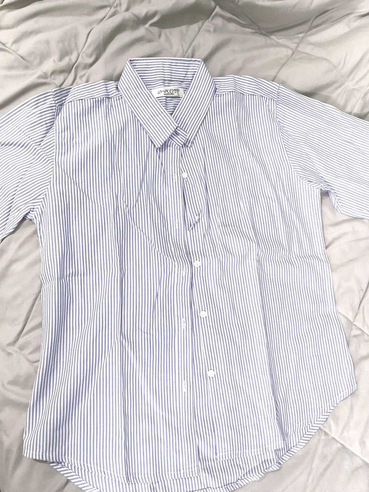 Striped Button-Down Shirt