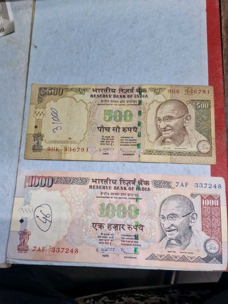 Old Indian Currency - ₹500 &amp; ₹1000 Notes