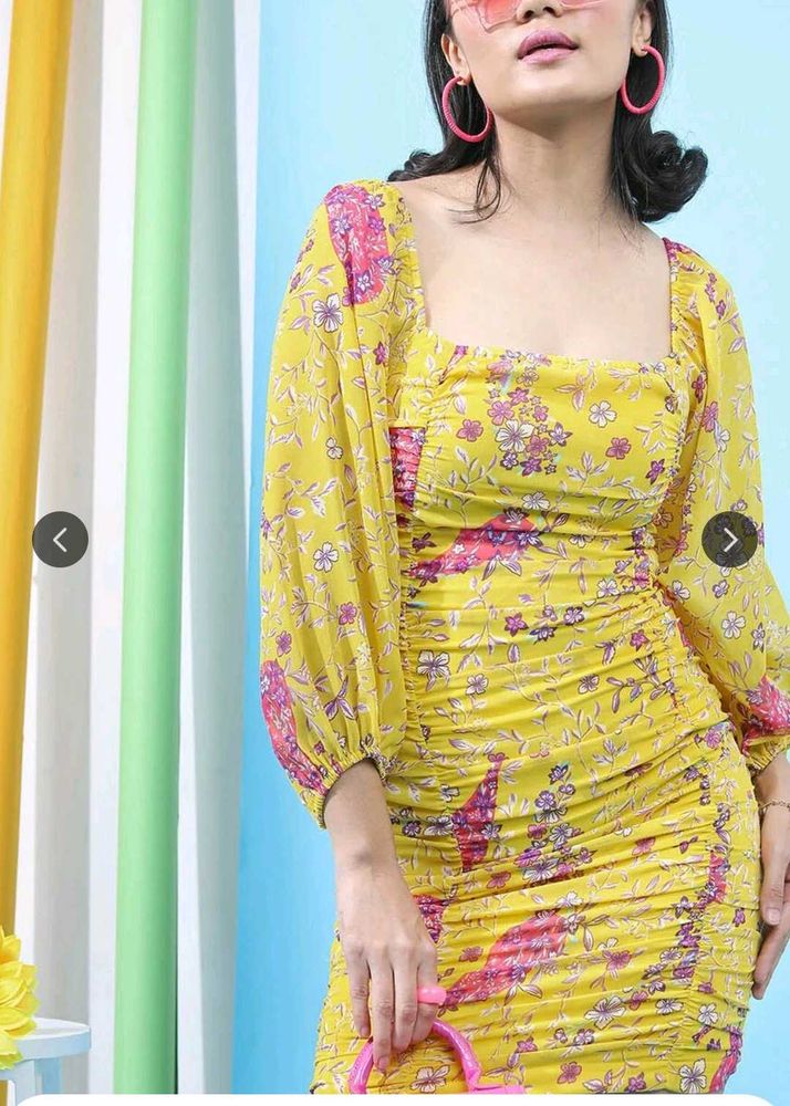 Floral Print Bodycon Mini Dress