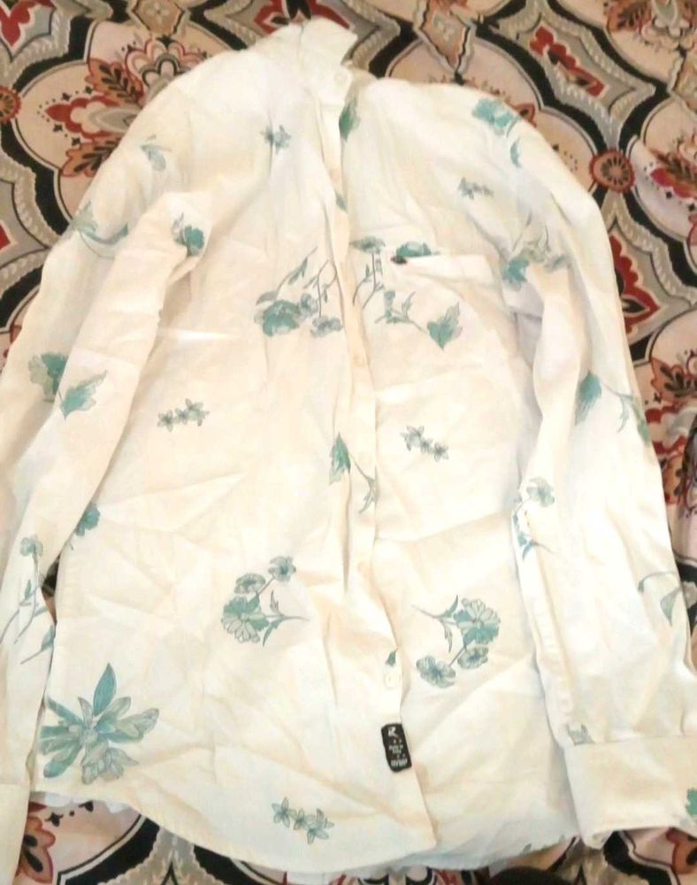 Floral Print Button-Down Shirt