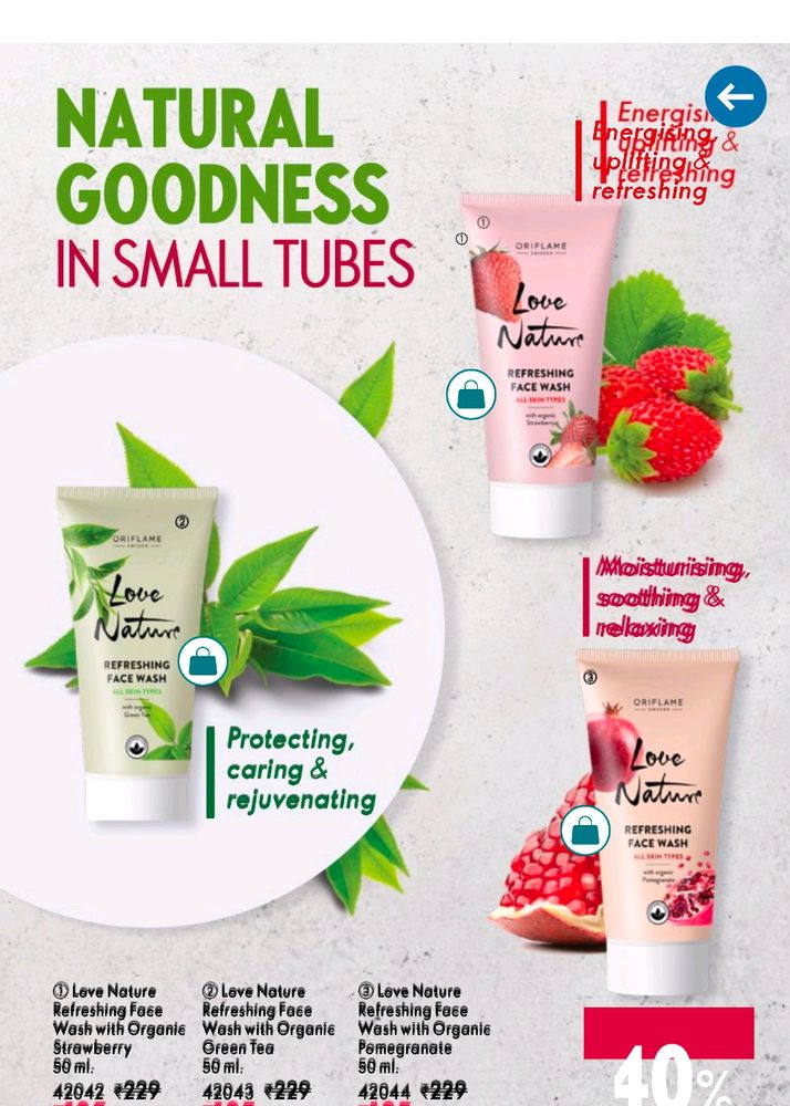 Oriflame Optomal Deep Cleansing Gel And Love Nature Face Wash Combo