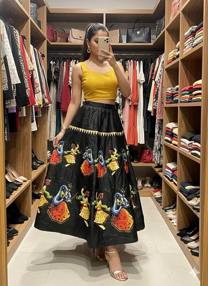 Pintrest Ethnic Printed Skirt