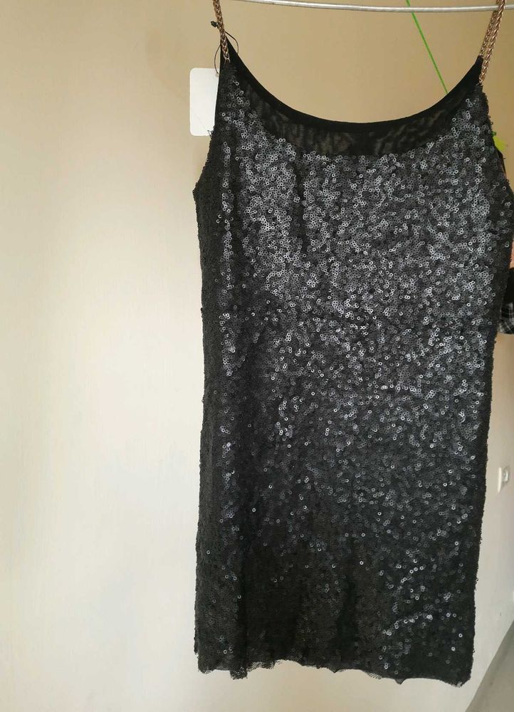 New Party Wear Sequin Top (Black)