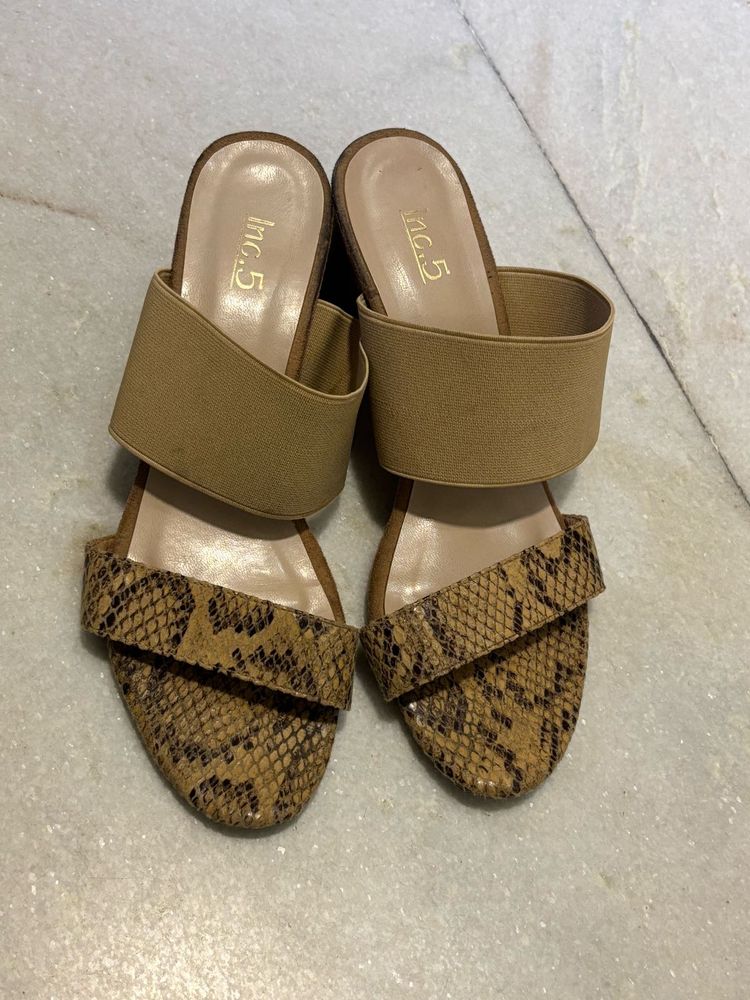 INC.5 Snake Print Heels