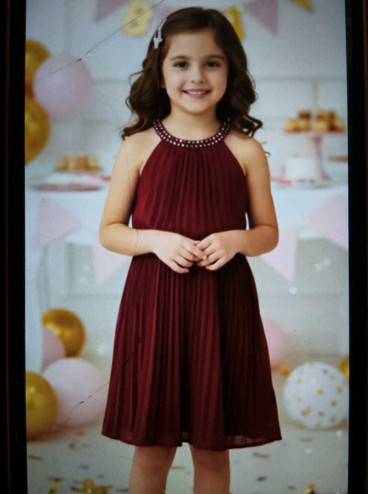 Girls&#39; Red Dress frock ..