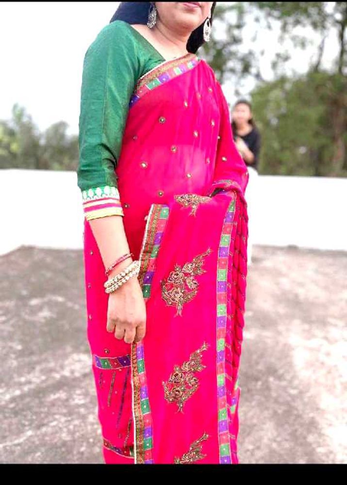 Elegant Red Saree