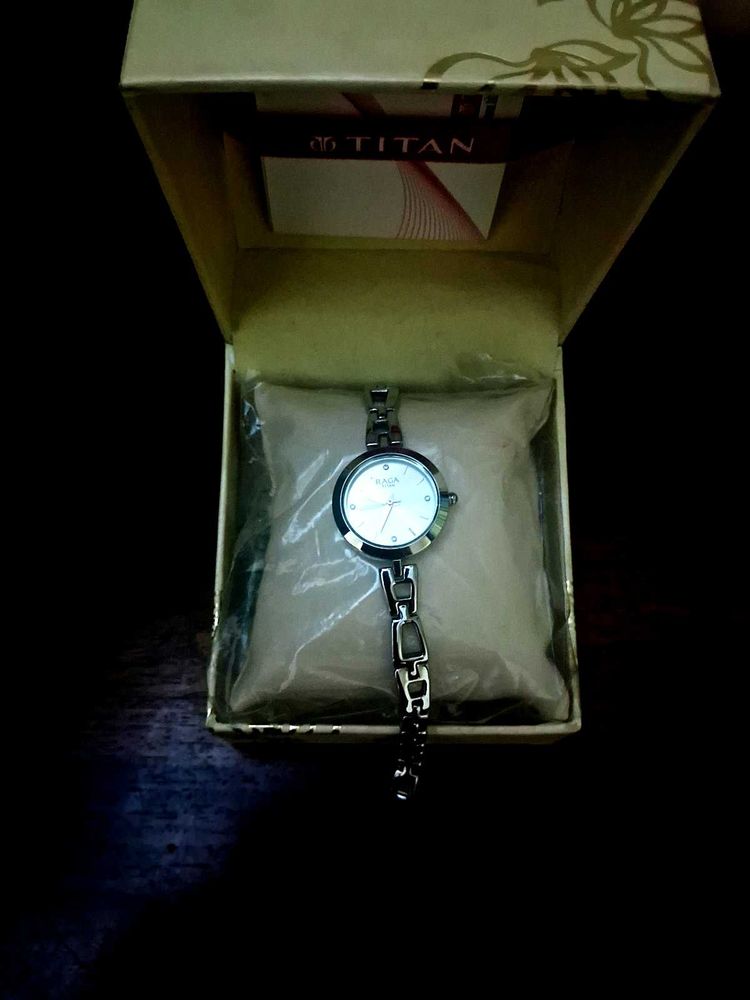 Titan Raga Steel Watch With Warrenty Card