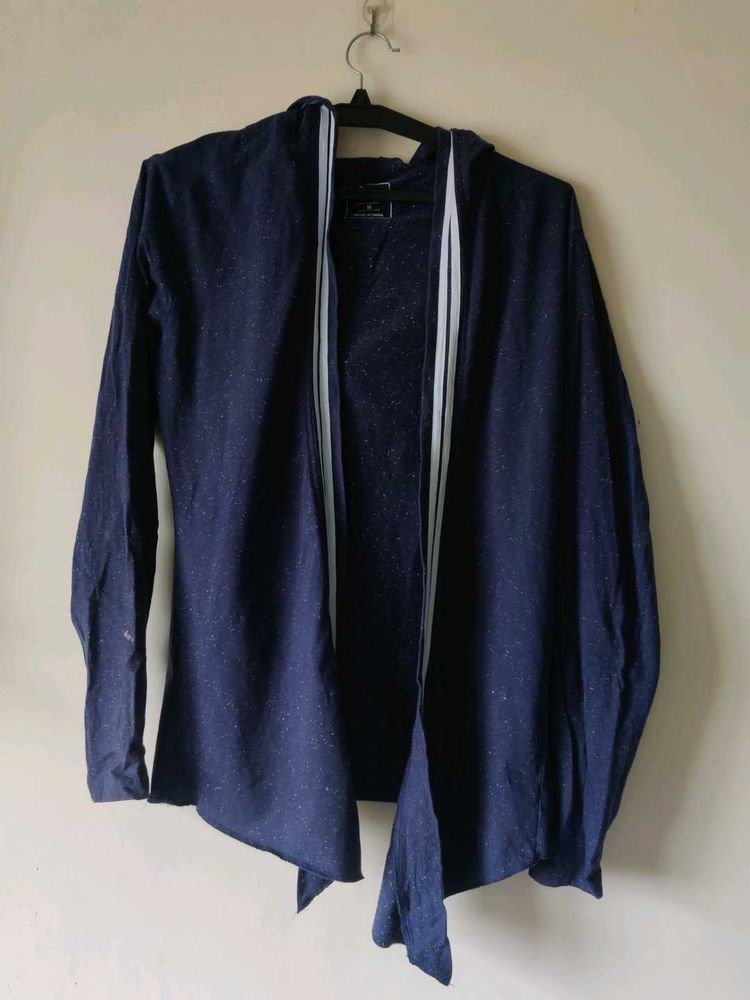 Men&#39;s Stylish Blue Open Cardigan Hoodie