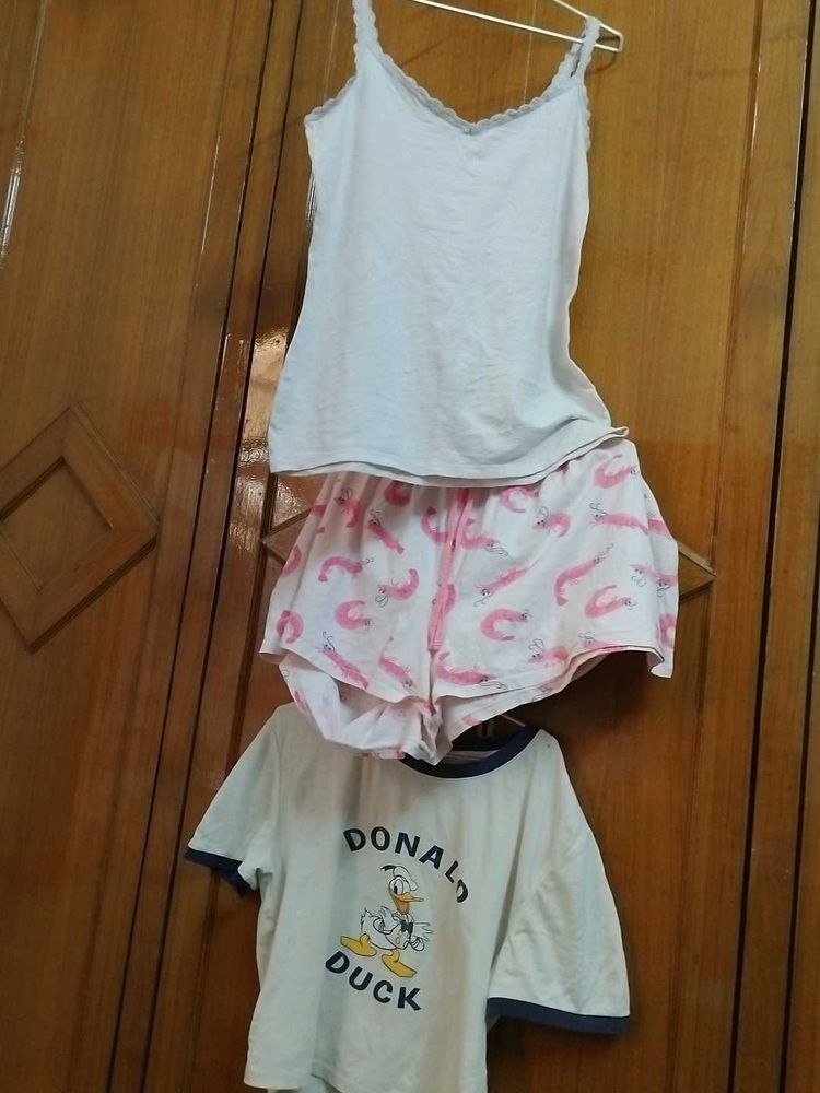 Combo Of Three Top N Short  In Imported Fabric