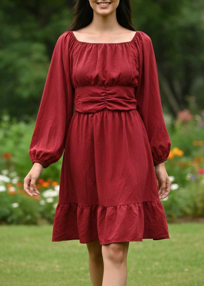 crepe long sleeve bodycon Dress