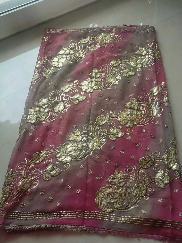 Beautiful Golden Sequence Work Dupatta