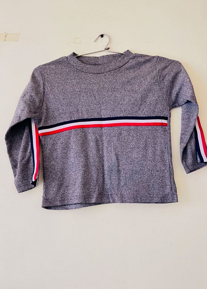 Cute Striped Sleeve Top