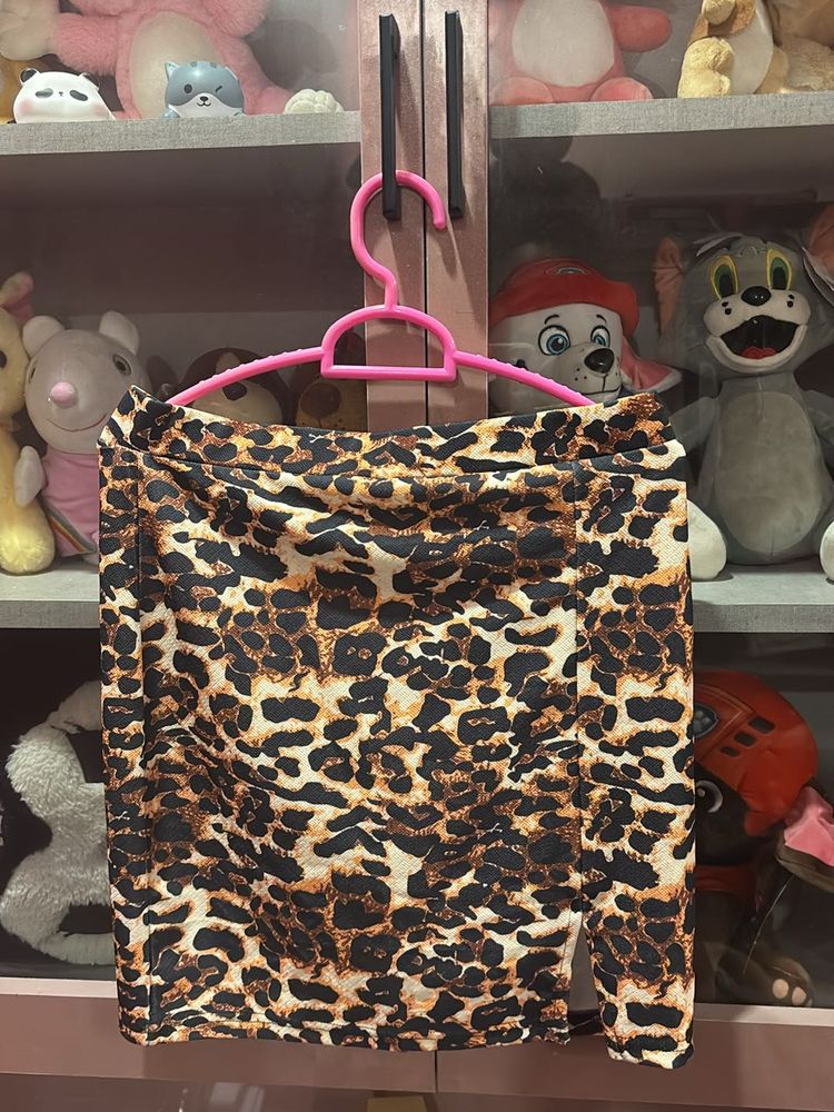 Cheetah Print Mini Skirt