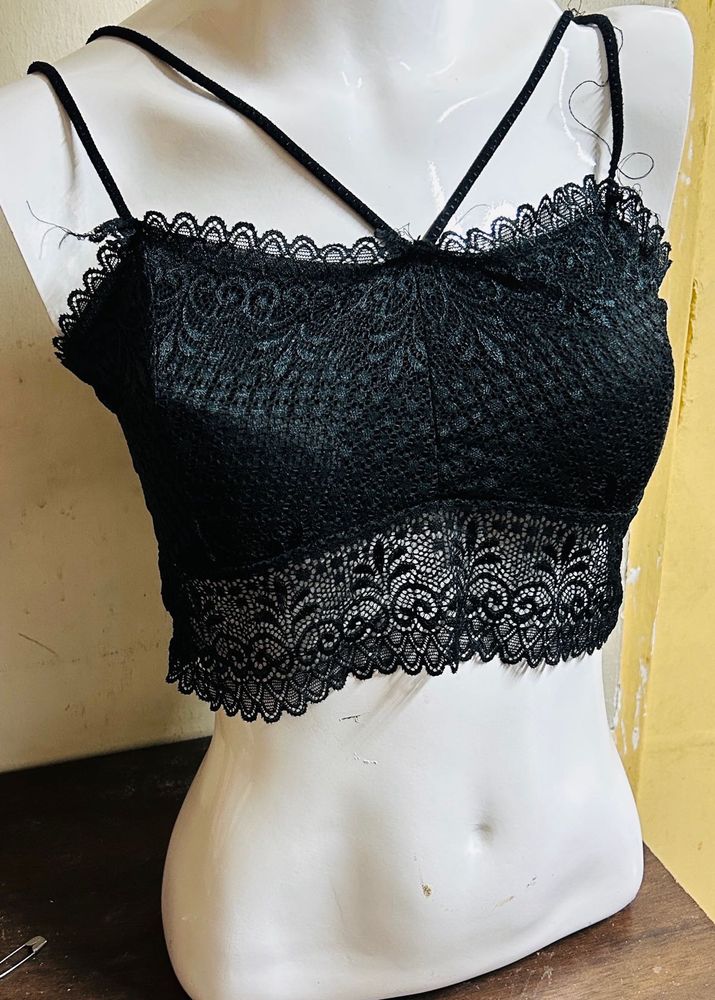 Black &amp; White Lace Bralette Combo