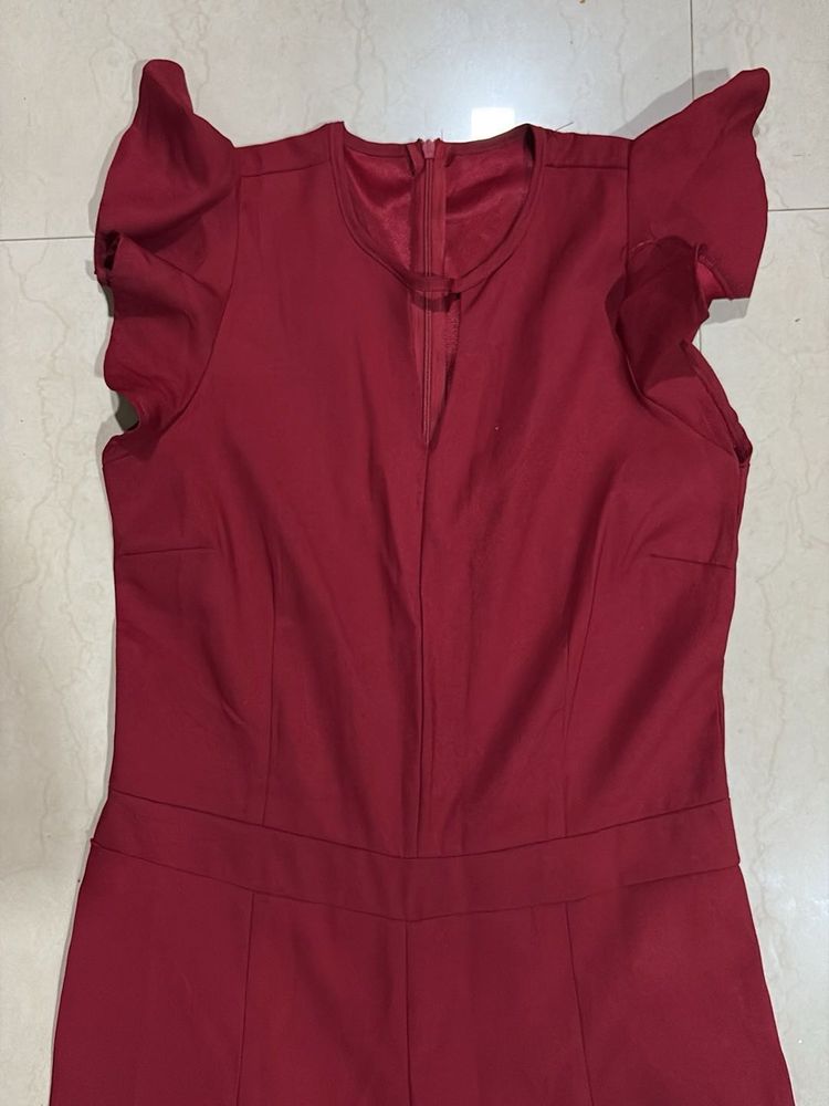 Maroon Coloured Jumpsuit