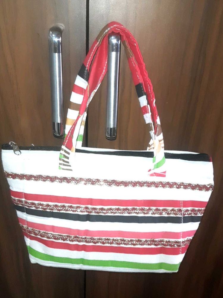 Striped Tote Bag