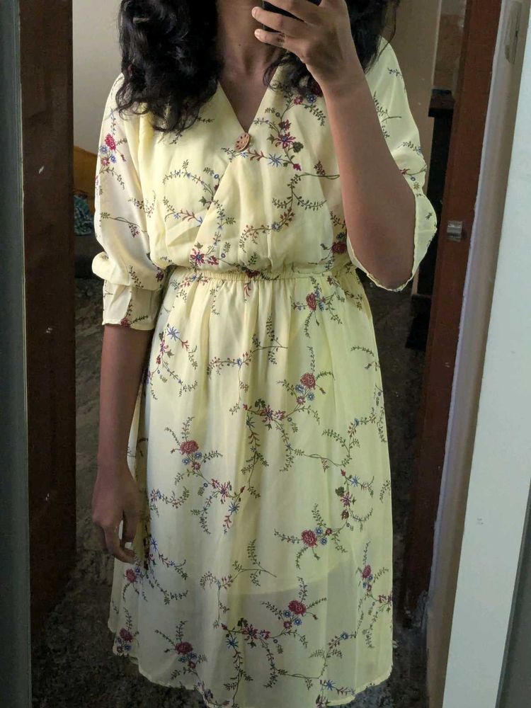 Floral Yellow Dress