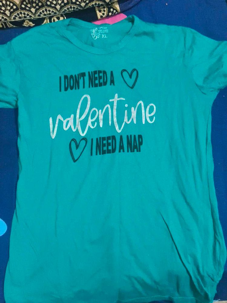 A Green Colour Tshirt For Women