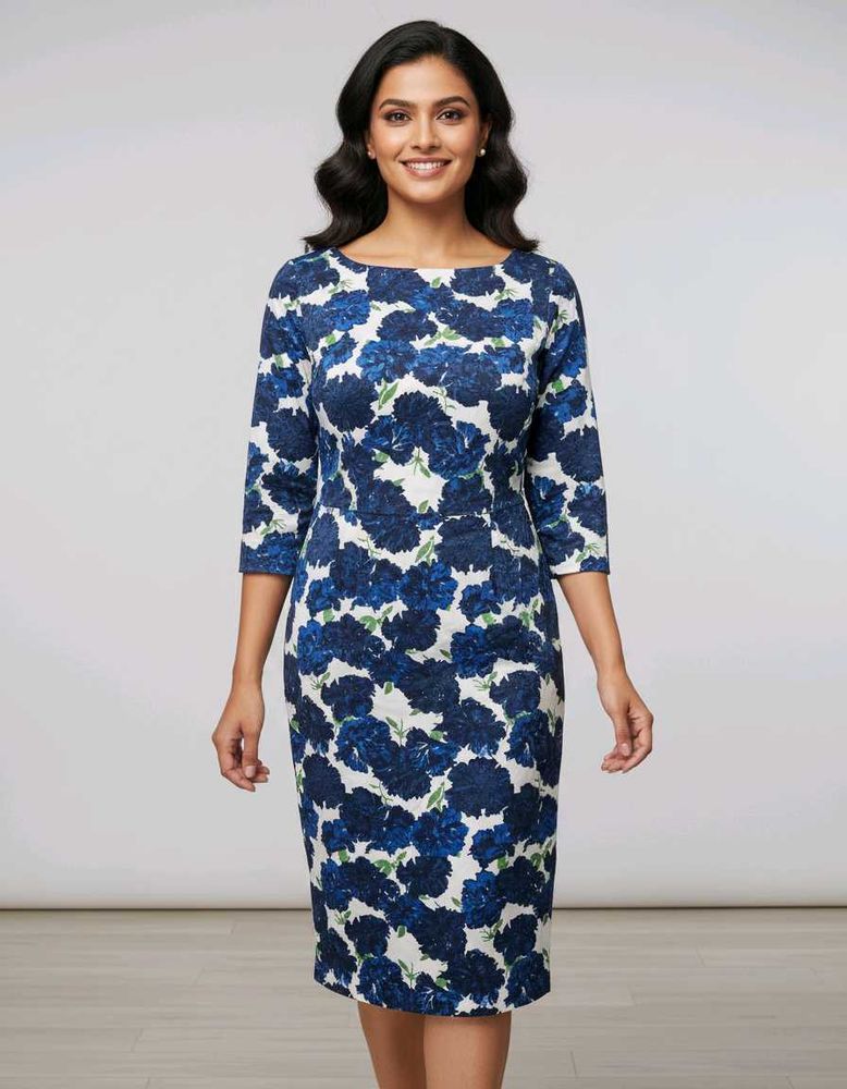 Floral Print Midi Dress