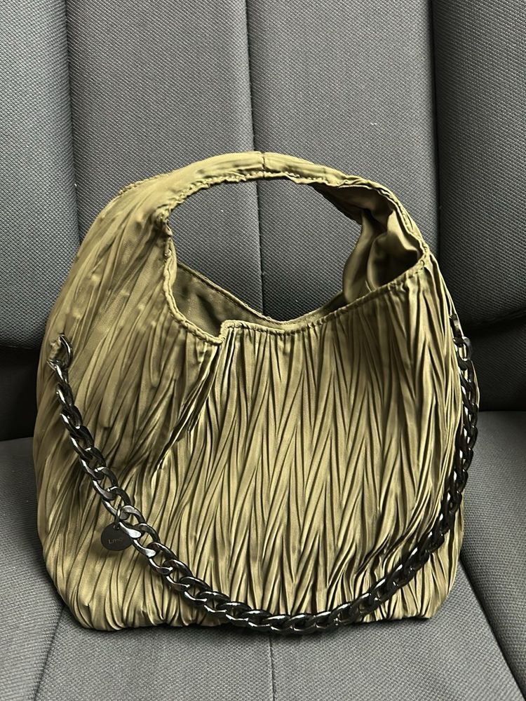 Olive Green Chain Shoulder Bag