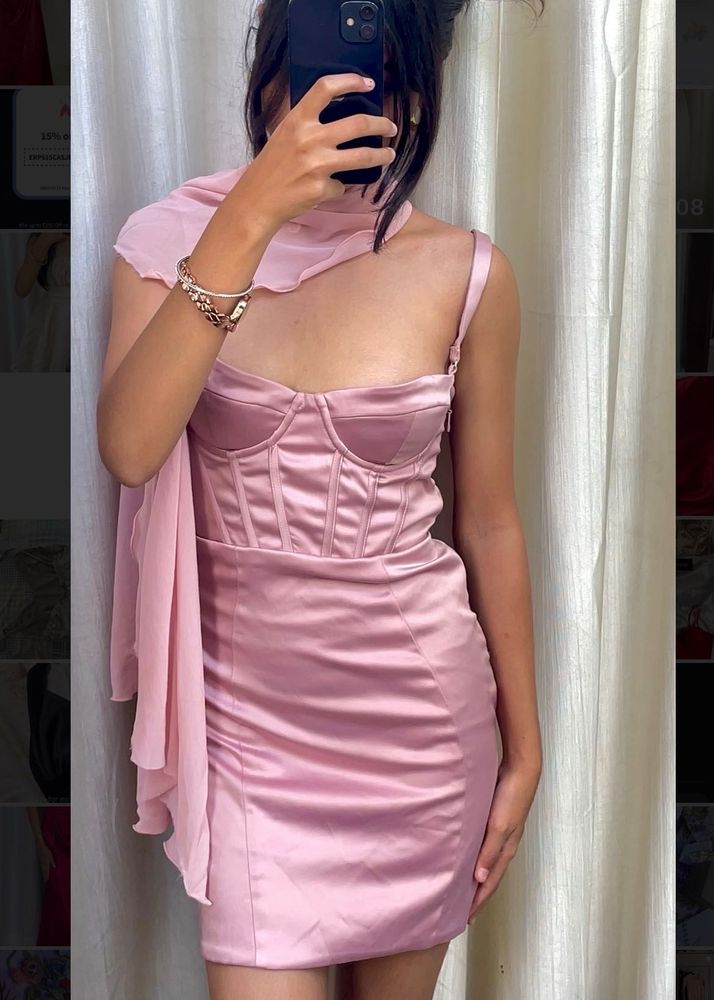 Corset Dress With Scarf