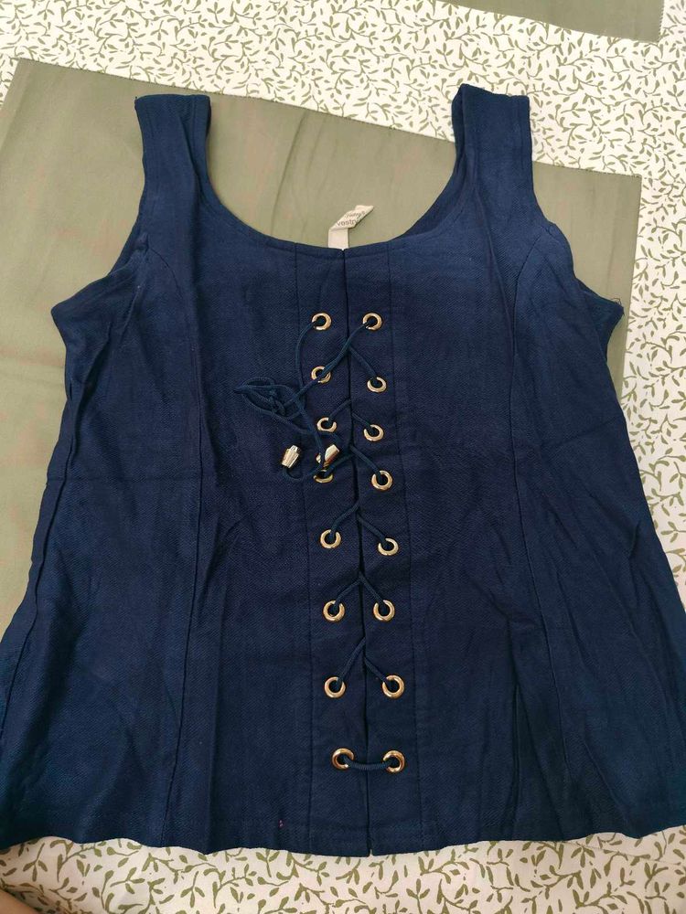 Cute Navy Blue Tank Top
