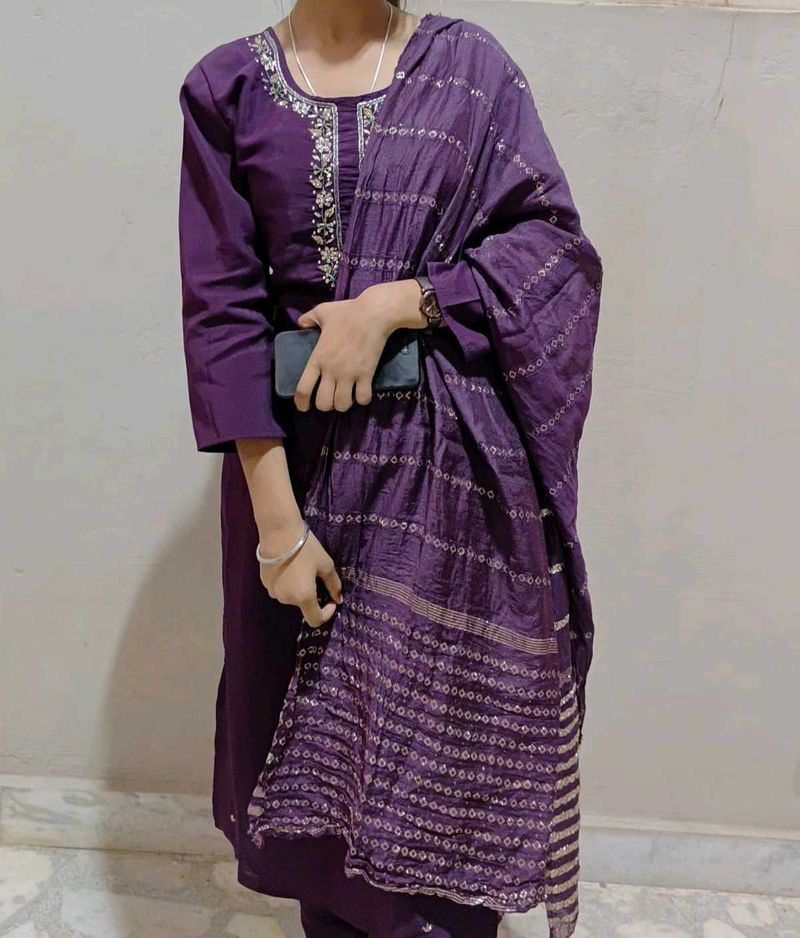 Elegant Purple Salwar Suit