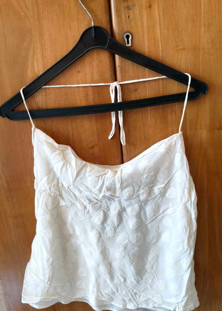 White Halter Top