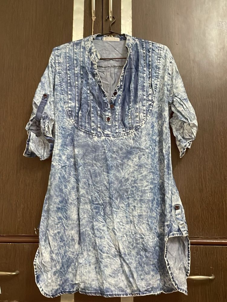 Denim Look Top 3XL