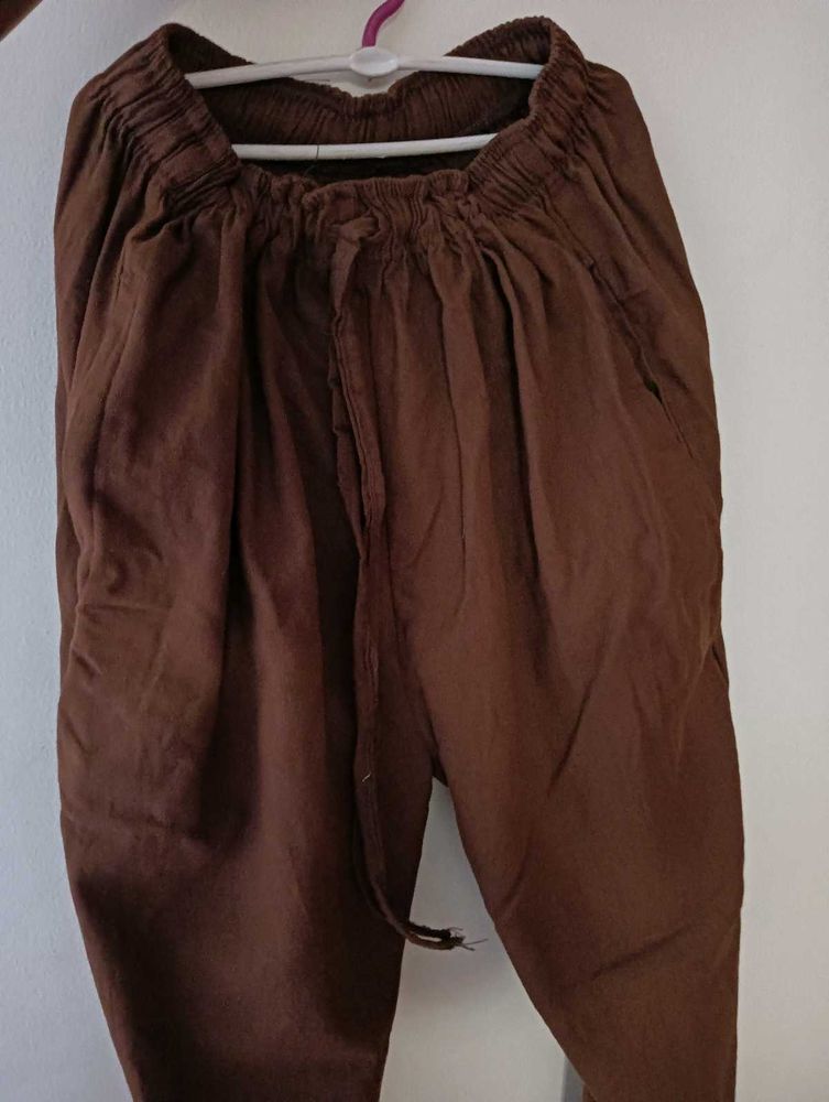 Brown Drawstring Pants