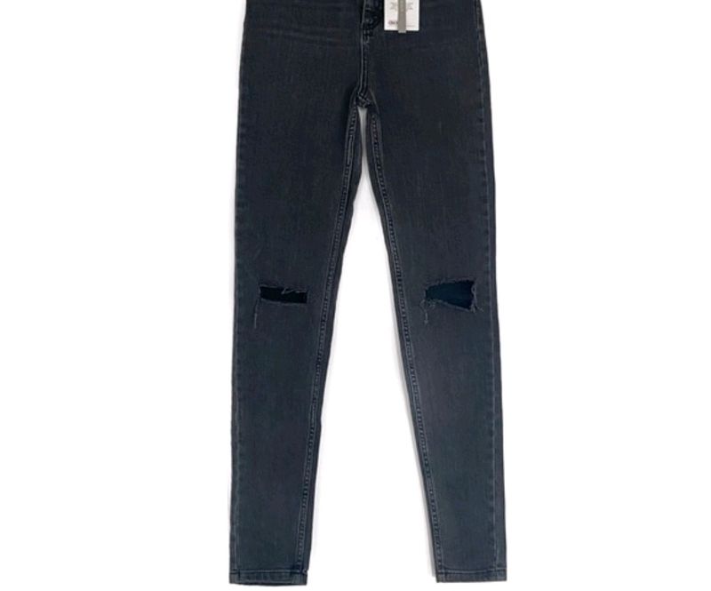 Girlfriend Grey Denim Distressed Candice Jeans .si