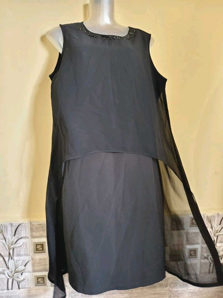 Black Sheer Layer Dress Large/ XL Size
